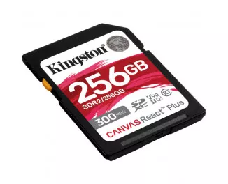 Карта памяти SD 256Gb Kingston Canvas React Plus class 10 UHS-II U3 (SDR2/256GB)