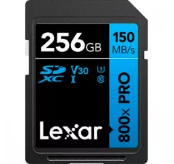Карта памяти SD 256Gb Lexar High Performance 800x Pro UHS-I U3 V30 Class 10 (LSD0800P256G-BNNNG)
