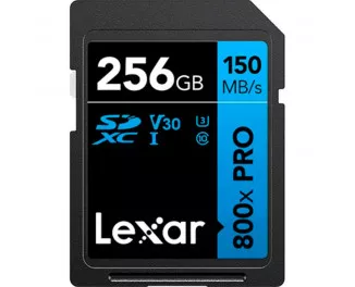 Карта памяти SD 256Gb Lexar High Performance 800x Pro UHS-I U3 V30 Class 10 (LSD0800P256G-BNNNG)