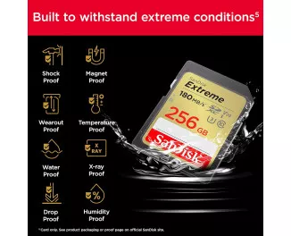 Карта памяти SD 256Gb SanDisk Extreme UHS-I U3 V30 (SDSDXVV-256G-GNCIN)