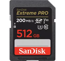 Карта памяти SD 512Gb SanDisk Extreme PRO class 10 UHS-I U3 V30 (SDSDXXD-512G-GN4IN)