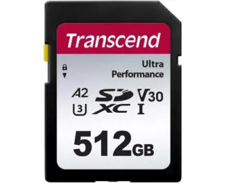 Карта памяти SD 512Gb Transcend C10 UHS-I U3 A2 (TS512GSDC340S)