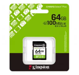 Карта памяти SD 64Gb Kingston Canvas Select Plus UHS-I Class 10 (SDS3/64GB)