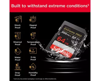 Карта пам'яті SD 64Gb SanDisk Extreme PRO class 10 UHS-I U3 V30 (SDSDXXU-064G-GN4IN)