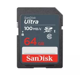 Карта памяти SD 64Gb SanDisk Ultra class 10 UHS-1 (SDSDUNR-064G-GN3IN)