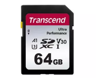Карта памяти SD 64Gb Transcend Ultra performance C10 UHS-I U3 (TS64GSDC340S)