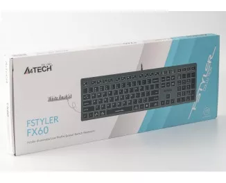 Клавиатура A4Tech FX60 USB Grey White Backlit