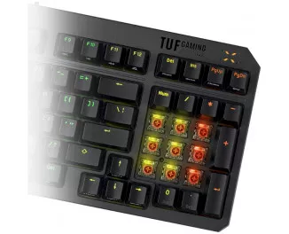 Клавиатура ASUS TUF Gaming K3 Gen II Opti-Mech RGB Red Switches USB UA Black (90MP0390-BKMA00)