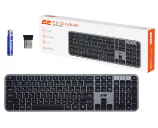 Клавіатура бездротова 2E KS240 WL Grey/Black (2E-KS240WG_UA)