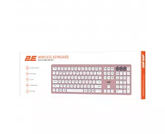 Клавиатура беспроводная 2E KS270 Pink/White (2E-KS270WBPN_UA)