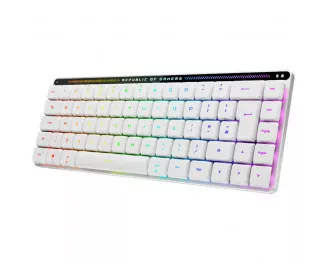 Клавіатура бездротова ASUS ROG Falchion RX Low Profile Red Wireless/Bluetooth/USB UA White (90MP03EC-BKMA10)