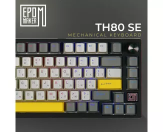 Клавіатура бездротова Epomaker TH80 SE 75 Budgerigar V2 Switch Hot-Swap RGB Wireless/Bluetooth/USB UA Black (TH80-SE-B-BV2)