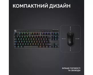 Клавіатура бездротова Logitech G Pro X TKL LightSpeed Black (920-012136)