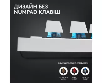 Клавиатура беспроводная Logitech G Pro X TKL Lightspeed Tactile White (920-012148)
