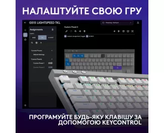 Клавіатура бездротова Logitech G515 Lightspeed White (920-012539)