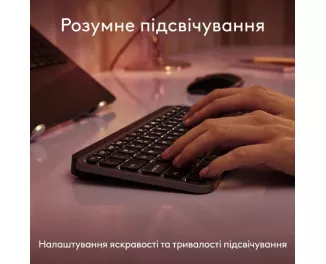 Клавіатура бездротова Logitech MX Keys Mini For Mac Space Gray (920-012652)