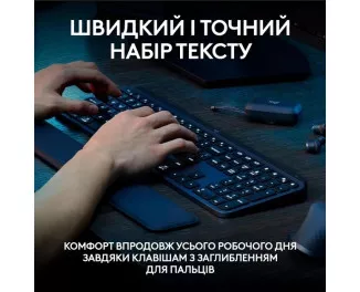 Клавиатура беспроводная Logitech MX Keys S Plus Palm Rest Graphite (920-011589)