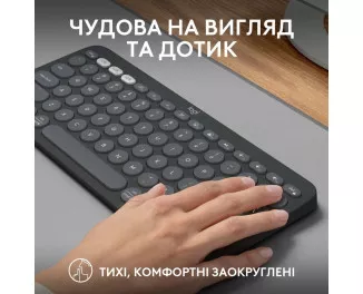 Клавіатура бездротова Logitech Pebble Keys 2 K380s Tonal Graphite (920-011851)