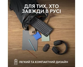 Клавіатура бездротова Logitech Pebble Keys 2 K380s Tonal Graphite (920-011851)