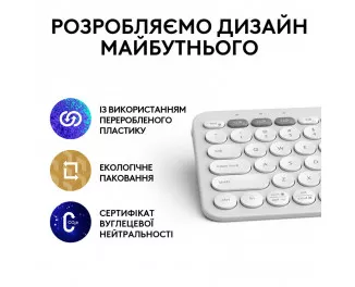 Клавіатура бездротова Logitech Pebble Keys 2 K380s Tonal White (920-011852)