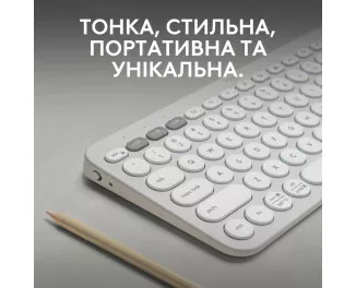 Клавіатура бездротова Logitech Pebble Keys 2 K380s Tonal White (920-011852)