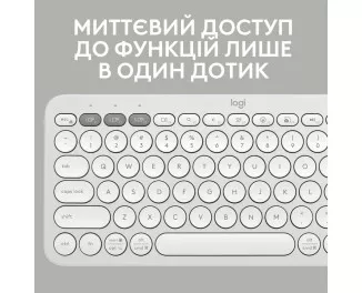 Клавіатура бездротова Logitech Pebble Keys 2 K380s Tonal White (920-011852)