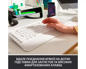 Клавиатура беспроводная Logitech Signature K650 For Business UA USB/Bluetooth Off-White (920-010977)