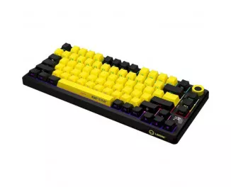 Клавіатура бездротова Lorgar KBP7075W Pro Black-Yellow (LRG-KBP7075W-YL-US)