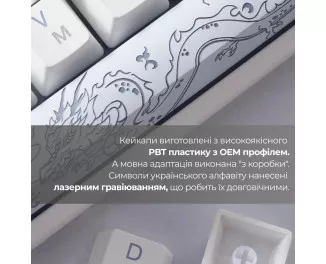 Клавіатура Ducky One 3 Mini Cherry MX Brown RGB UA USB White (DKON2161ST-BUAPXPWWWSC1)