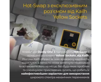 Клавіатура Ducky One 3 Mini Cherry MX Brown RGB UA USB White (DKON2161ST-BUAPXPWWWSC1)