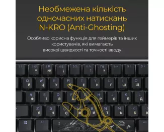 Клавиатура Ducky One 3 Mini Cherry MX Red RGB UA USB Black (DKON2161ST-RUAPXCLAWSC1)