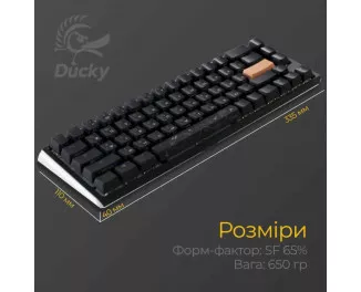 Клавиатура Ducky One 3 SF Cherry MX Red RGB UA USB Black (DKON2167ST-RUAPXCLAWSC1)