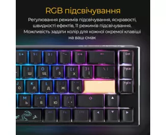 Клавиатура Ducky One 3 SF Cherry MX Red RGB UA USB Black (DKON2167ST-RUAPXCLAWSC1)