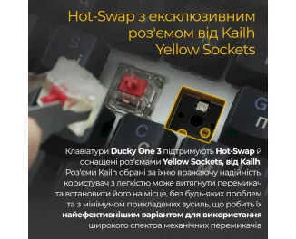 Клавіатура Ducky One 3 TKL Cherry MX Blue RGB UA USB Black (DKON2187ST-CUAPXCLAWSC1)