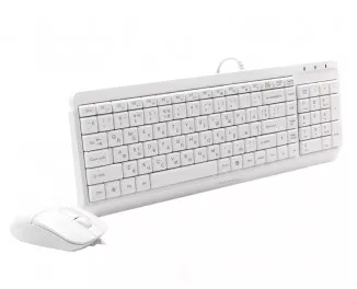 Клавиатура и мышь A4Tech F1512 White USB