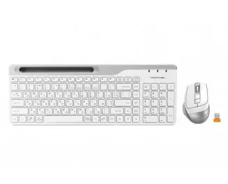 Клавиатура и мышь беспроводная A4Tech FB2535C Icy White USB