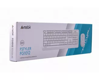 Клавиатура и мышь беспроводная A4Tech FG1012 White USB