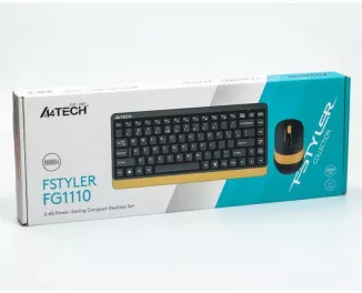 Клавиатура и мышь беспроводная A4Tech FG1110 Bumblebee USB