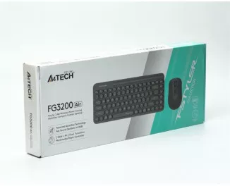 Клавиатура и мышь беспроводная A4Tech Fstyler FG3200 Air Grey