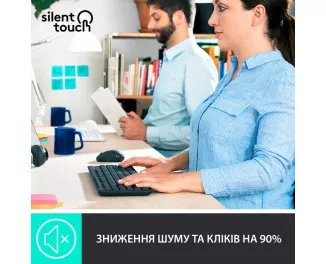 Клавиатура и мышь беспроводная Logitech MK295 Silent Combo Black USB (920-009800)