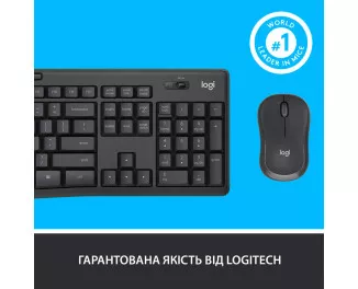 Клавиатура и мышь беспроводная Logitech MK295 Silent Combo Black USB (920-009800)