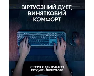 Клавиатура и мышь беспроводная Logitech MX Keys S Combo USINTL Graphite (920-011614)