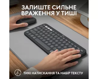 Клавиатура и мышь беспроводная Logitech Pebble 2 Combo Graphite Wireless (920-012239)
