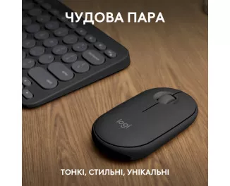 Клавиатура и мышь беспроводная Logitech Pebble 2 Combo Graphite Wireless (920-012239)