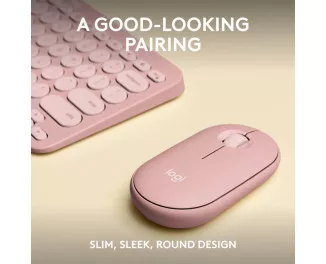 Клавиатура и мышь беспроводная Logitech Pebble 2 Combo Rose Wireless (920-012241)