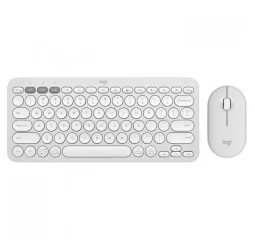 Клавиатура и мышь беспроводная Logitech Pebble 2 Combo White Wireless (920-012240)