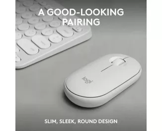 Клавіатура та миша бездротова Logitech Pebble 2 Combo White Wireless (920-012240)