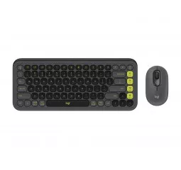 Клавиатура и мышь беспроводная Logitech Pop Icon Combo Graphite (920-013156)