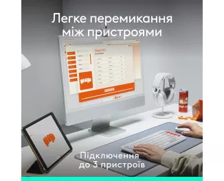 Клавіатура та миша бездротова Logitech Pop Icon Combo Graphite (920-013156)