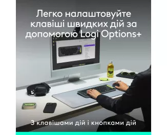 Клавіатура та миша бездротова Logitech Pop Icon Combo Graphite (920-013156)